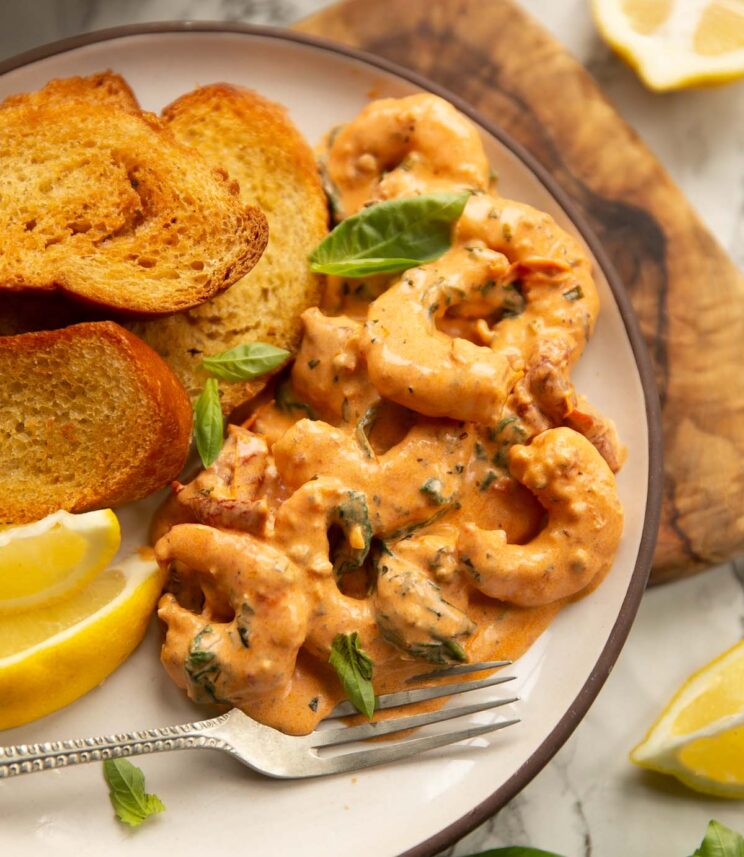 Creamy Tuscan Prawns (Shrimp)